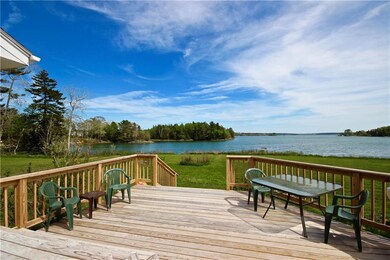 Front deck overlooking water -...