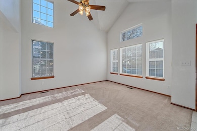 Living Room, light and bright with vaulted ceiling