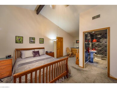 Master suite with vaulted ceiling, built in dresse