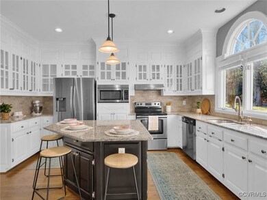 Glass Front Cabinets,Granite Countertops and Cente