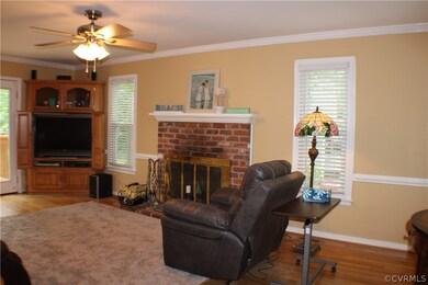 Expansive living room with new paint, hardwood flo