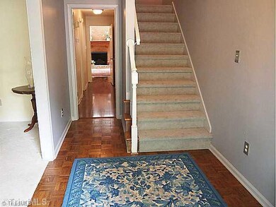 Entry. The gracious entry leads to both the formal and informal living areas
