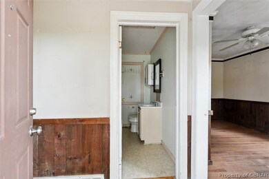 Entry and bathroom