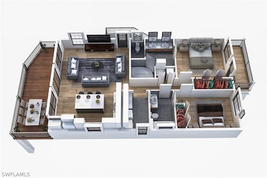 3d Floorplan (spiral staircase from back deck not