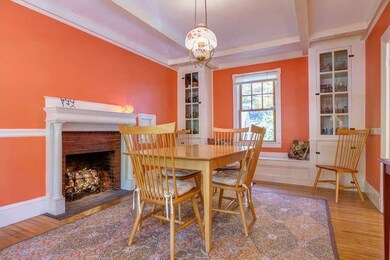 Elegant dining area with gleaming...