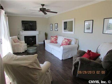 Family Room. Family room with sliders out to a sma