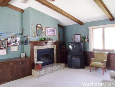 Spacious main floor family room with gas fireplace