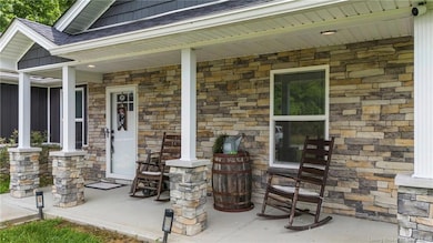 Stone & Covered Front Porch