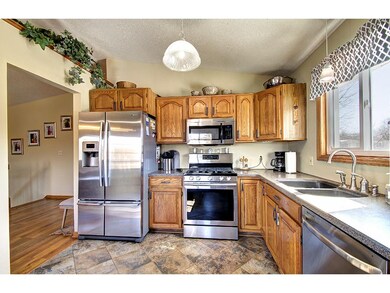 Gorgeous updated kitchen has quality cupboards, so