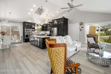 living into kitchen