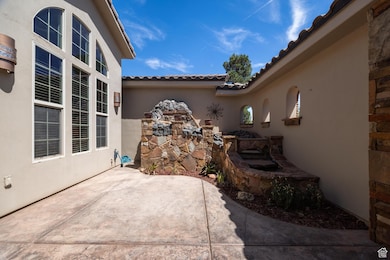 View of patio with Water Feature