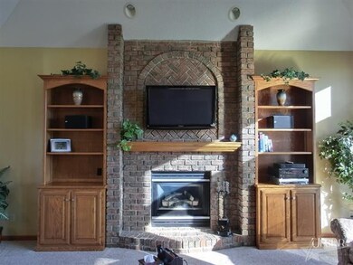The great room fireplace