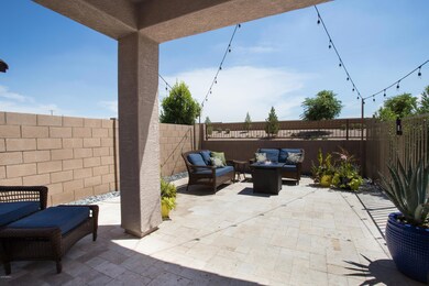 Expansive Travertine Patio