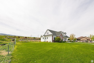 View of side of property with brick siding