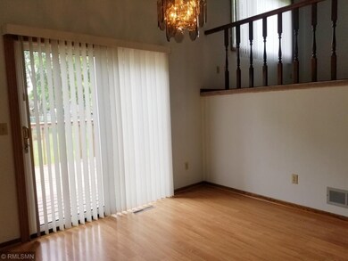 Dining room with sliding door to deck