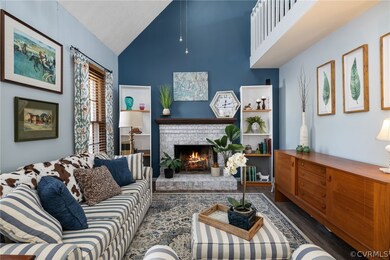 Cozy wood-burning fireplace