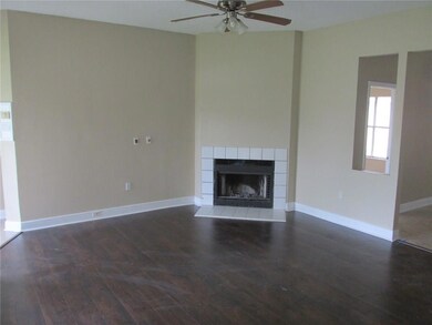 Living room with fireplace