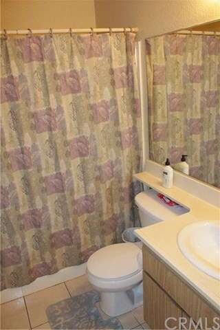 Full bath, tile floors in master bathroom