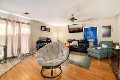 The living area does get nice light.