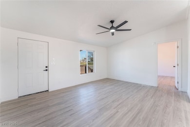 Unfurnished room with light wood finished floors,