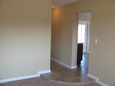 family room into kitchen/laundry