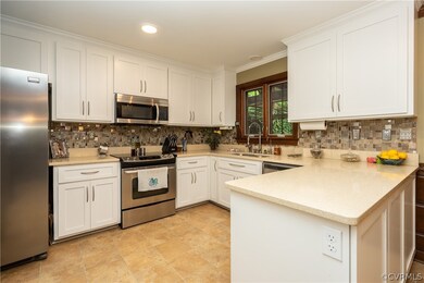 Updated kitchen cabinets.