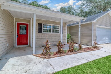 Covered porch entry