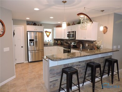 Stone front breakfast bar!