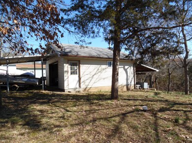 Side view of garage