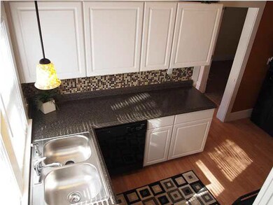 Glass and granite tile looks great!