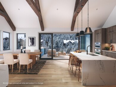 Kitchen and dining room depicted in 