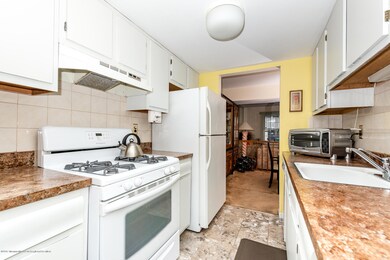 Kitchen with freshly painted cabinets
