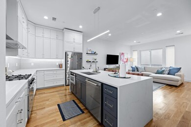 Kitchen with high quality appliances, white cabine