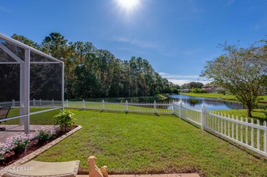 Fenced yard pond