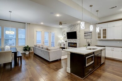 Second floor with open concept living
