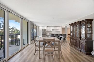 The dining area opens out to the a large balcony