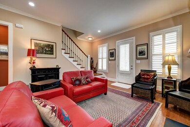 Great room with hardwood floors