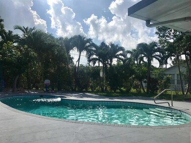 Evening pool view