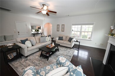 Spacious yet inviting living room.