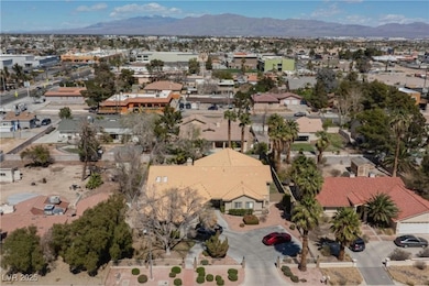 Aerial view of a mountainous background