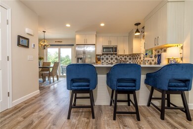 The renovated Kitchen has a breakfast bar