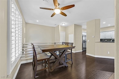 dining with ceiling fan