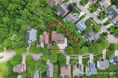 Aerial View w/approx. lot lines
