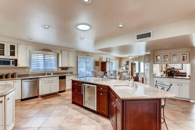 Huge island with wine cooler built-in