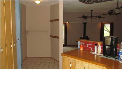 From the kitchen you can view the family/living ro