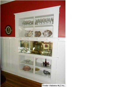 built in server in dining room