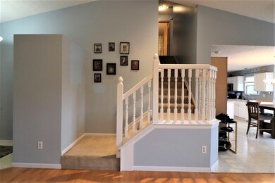 White staircase/handrail