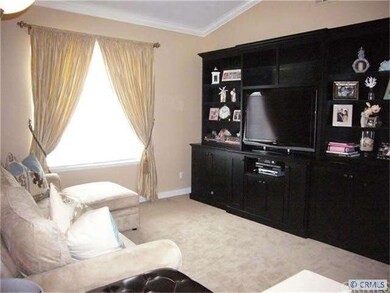 Built-in entertainment center in living room.