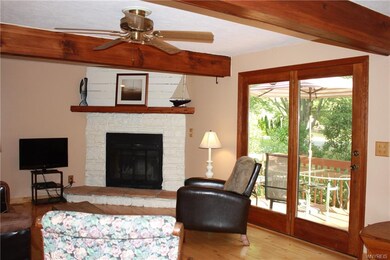 Living Room with wood burning fireplace