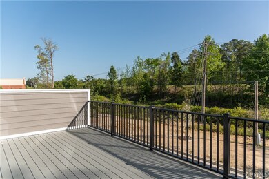 Spacious rear deck with composite decking!
